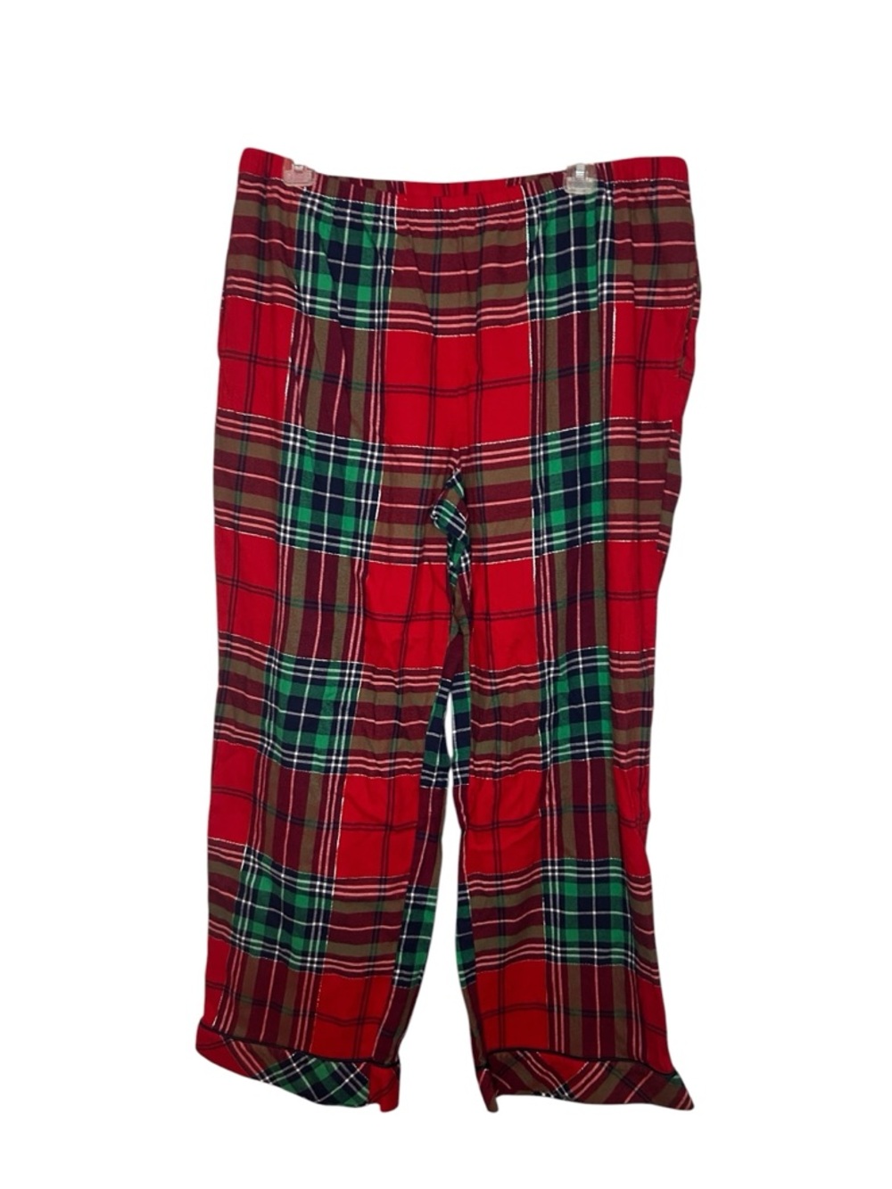 Joyspun Red Plaid Pajama Set Women’s L Christmas Flannel Lounge Set - Picture 3 of 10